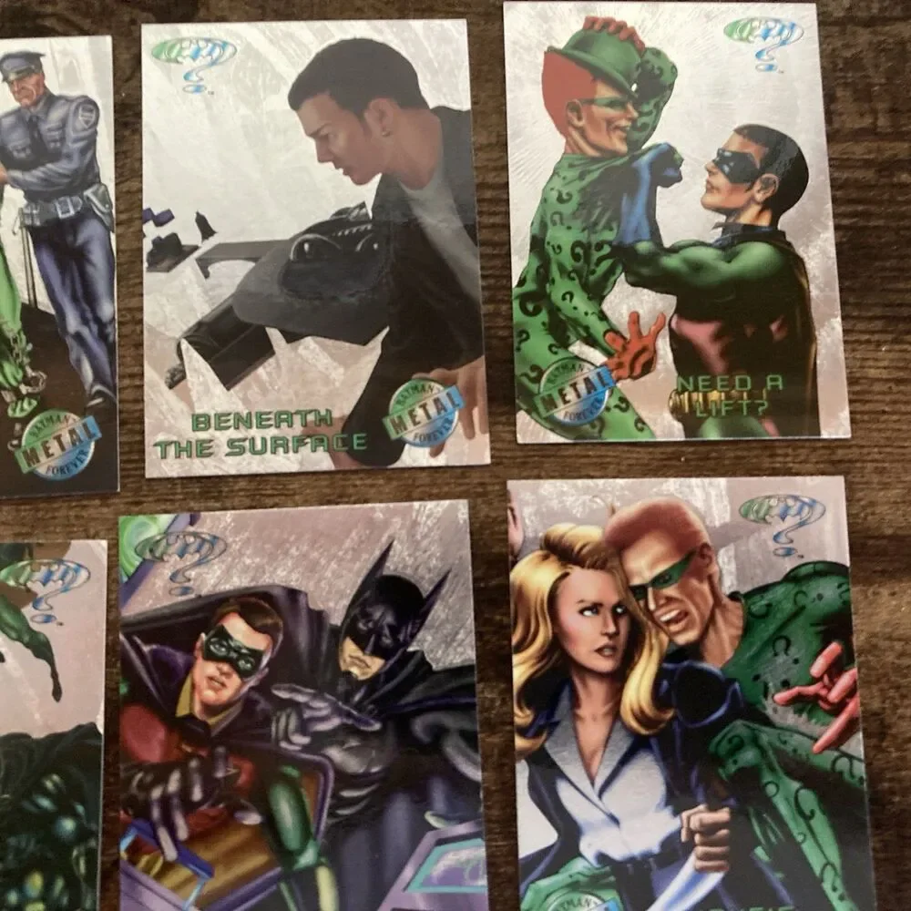 1995 Fleer Batman Forever Metal Insert Card Movie Preview Lot of 10 Collector